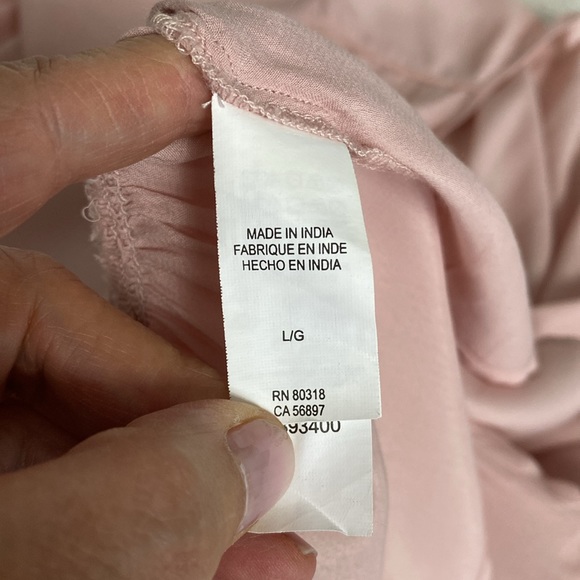 REDUCED! Lucky Brand, bohemian peasant blouse/tunic high/low, velvet trims. - Picture 13 of 17